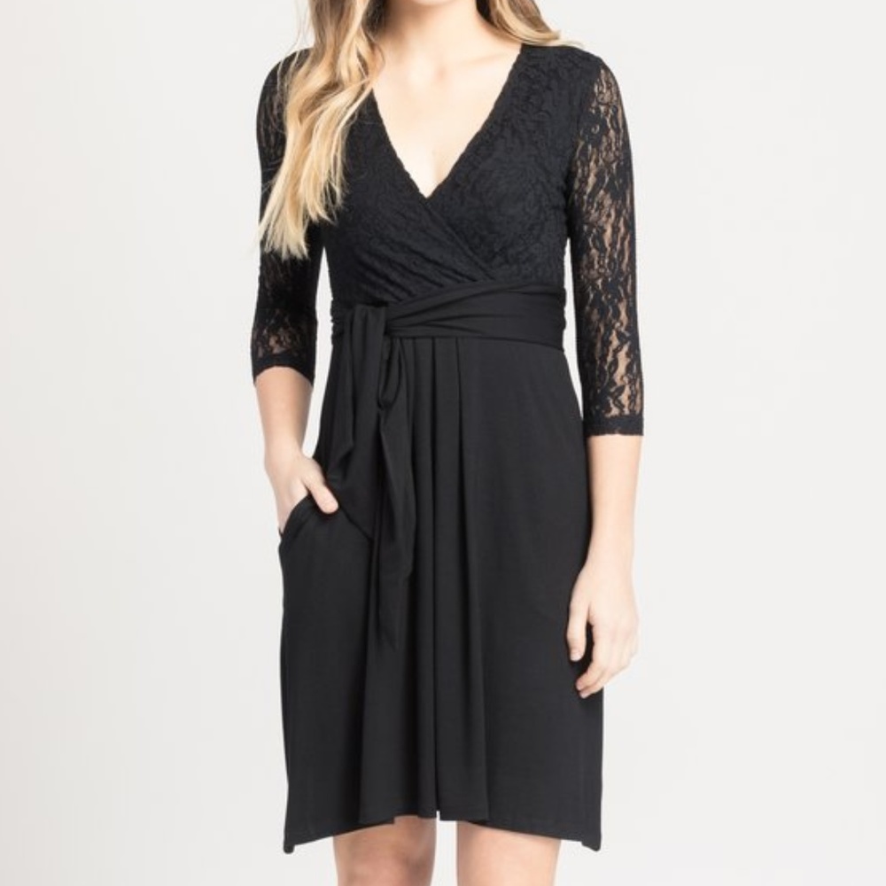 Lilac Maternity Lilac Black Lace Abby